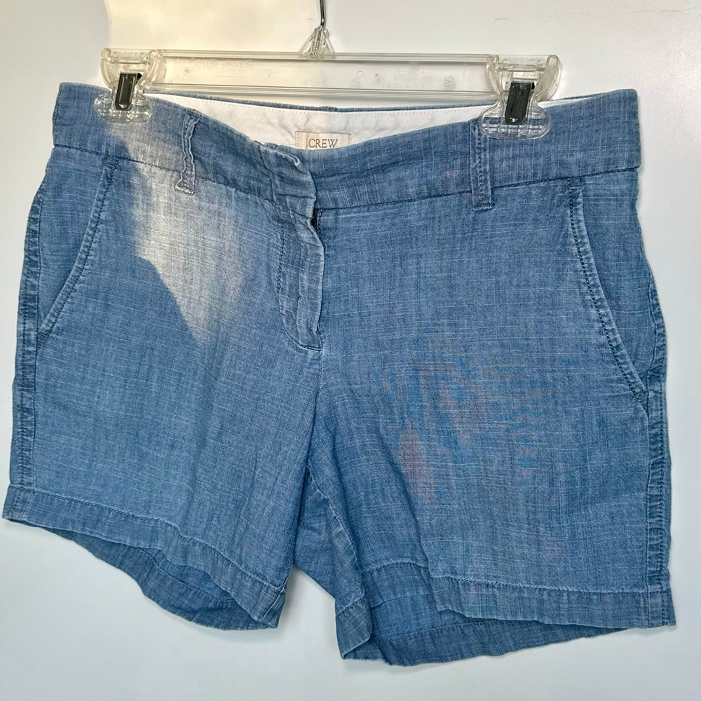 Women's J.CREW Blue Chambray Shorts Size 2